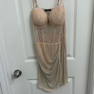 Fashion Nova Sparkling Nude Chemise
